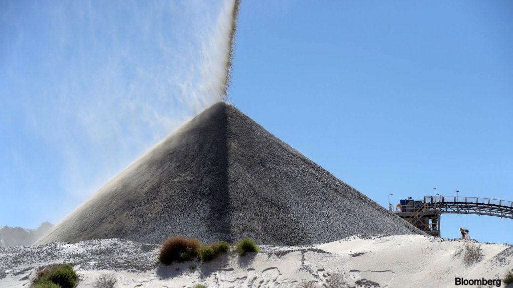 Image of lithium stockpile