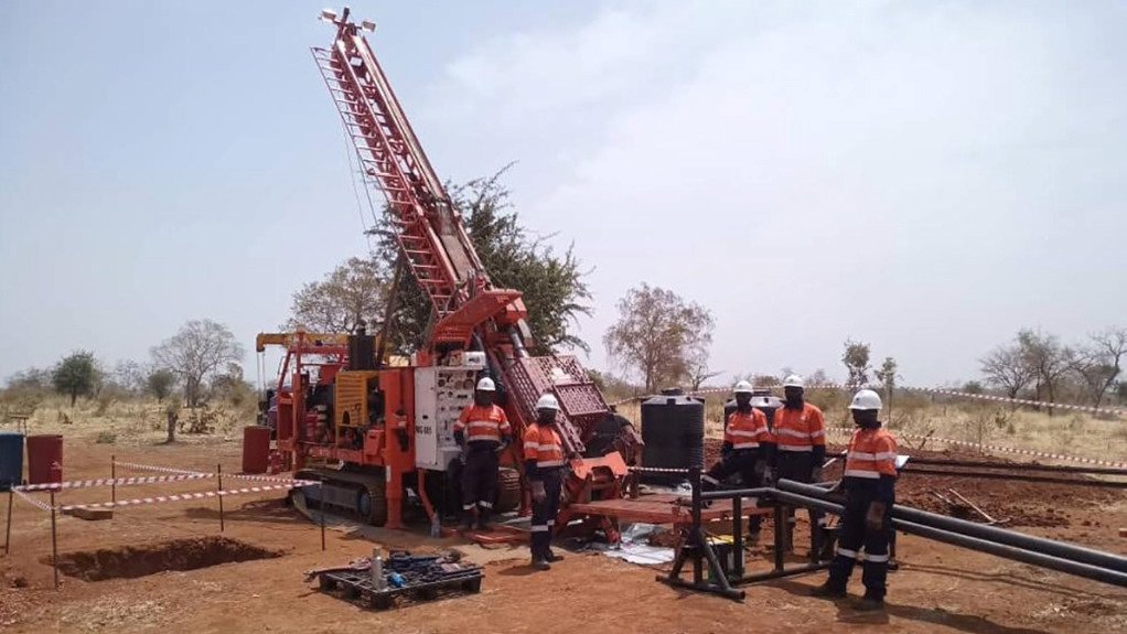 An image showing drilling at the Bibemi gold project 