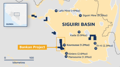 Location map of the Bankan project