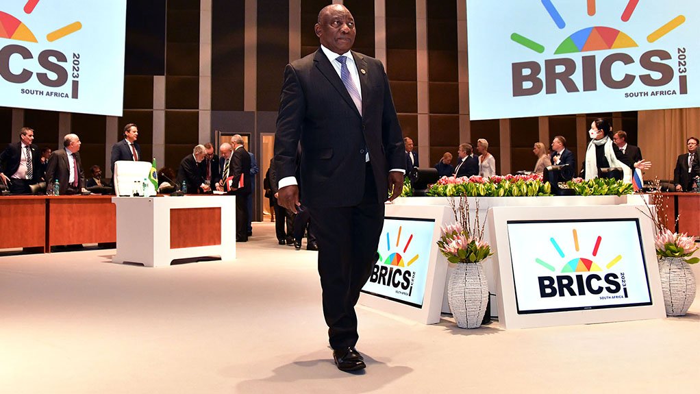 Flashback to President Cyril Ramaphosa during South Africa's hosting of the BRICS Summit.