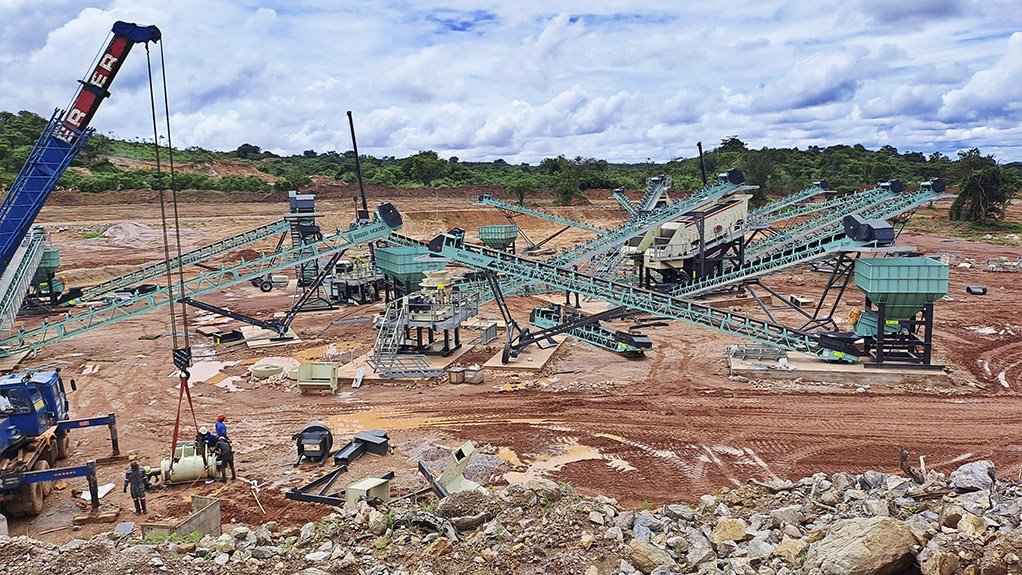 The recently commissioned greenfields aggregate plant for Pilot Crushtec’s customer in the Democratic Republic of Congo (DRC)