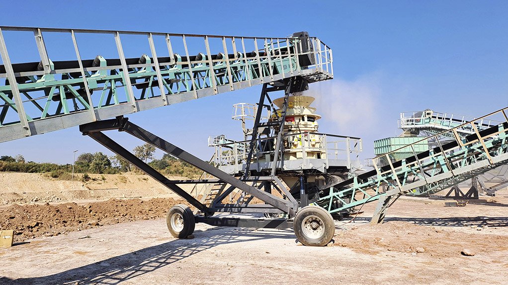 The secondary crushing stage includes a Metso HP300 cone crusher, which has the ability to take large feed sizes