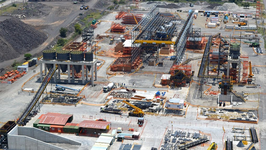 An image showing the Tswelopele pelletising and sintering plant 