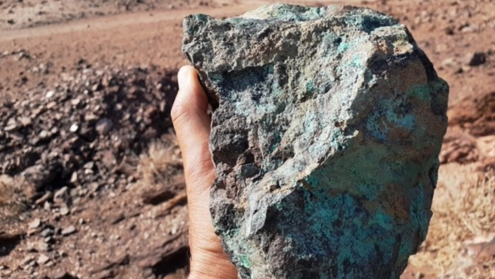 Mineraloised quartzite from the Gorob depost in Namibia