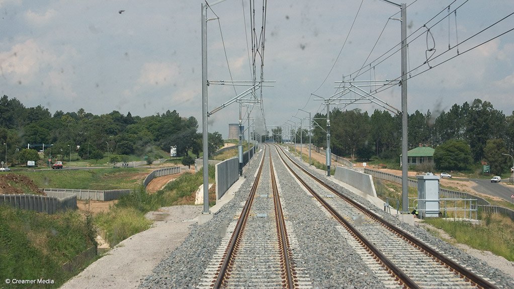 A stretch of the Gautrain network