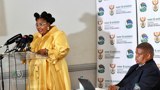 Image of Water and Sanitation Minister Pemmy Majodina and Deputy Minister David Mahlobo