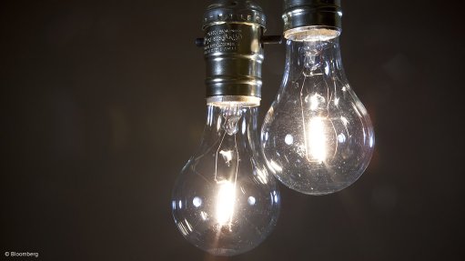 two lit light bulbs