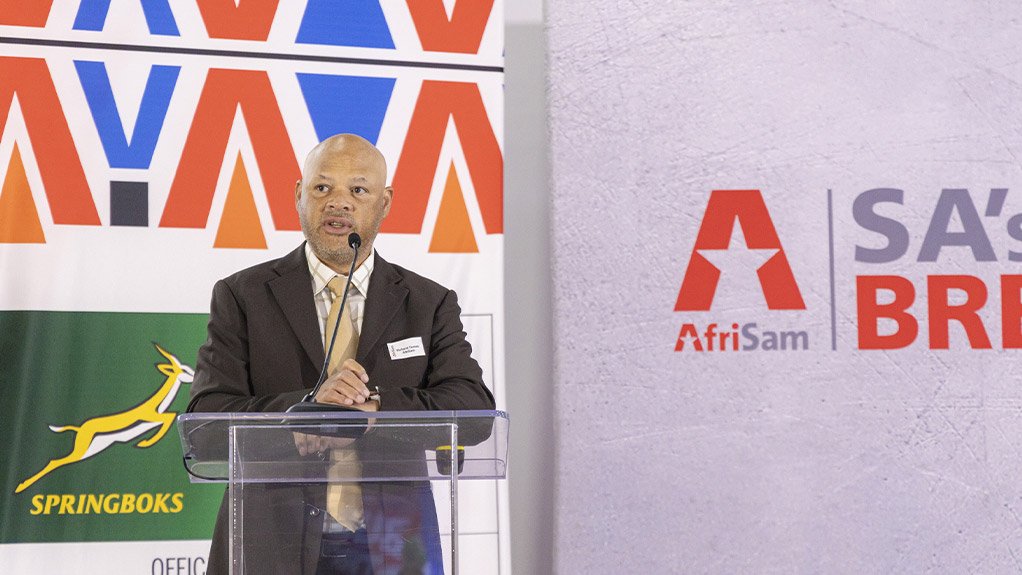 Richard Tomes, AfriSam Sales and Marketing Executive, speaking at the company’s Annual Budget Breakdown event in February 2025