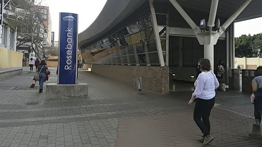 An image of the Gautrain Rosebank station 