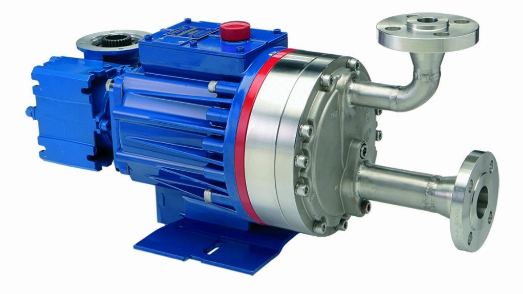 a Hydra-Cell 600 metering solution pump painted blue