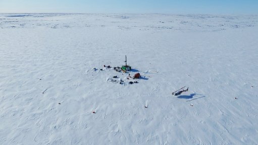 Drilling under way by Arrow Minerals in the Northwest Territories.