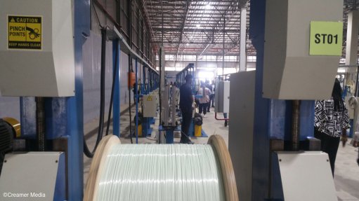 A cable spooling line at the new YOA factory