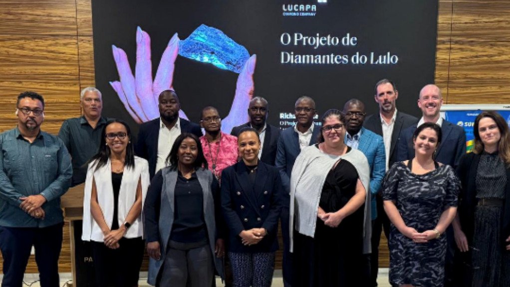 Members of the MIC committee and the JV partners, with Lucapa CEO Alex Kidman and group mineral resource manager Richard Price in Angola.