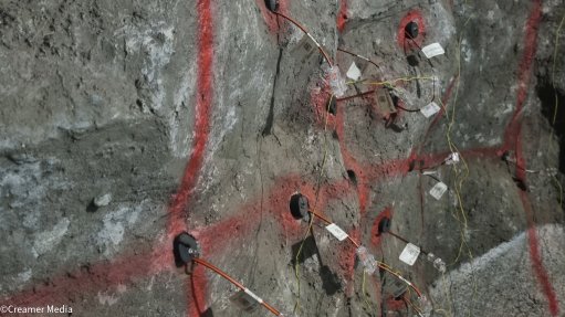 DigiMine rockface with blasting initiation system