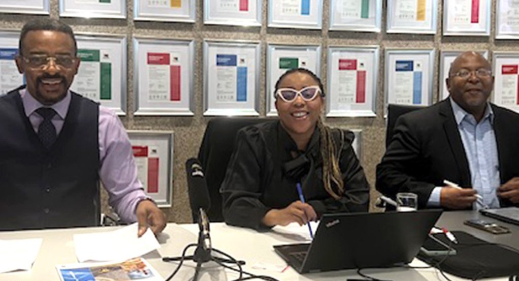 Caption: Minerals Council CEO Mzila Mthenjane, senior policy analyst, public affairs and transformation Fundiswa Ndaba, and senior executive, public affairs and transformation Tebello Chabana.
