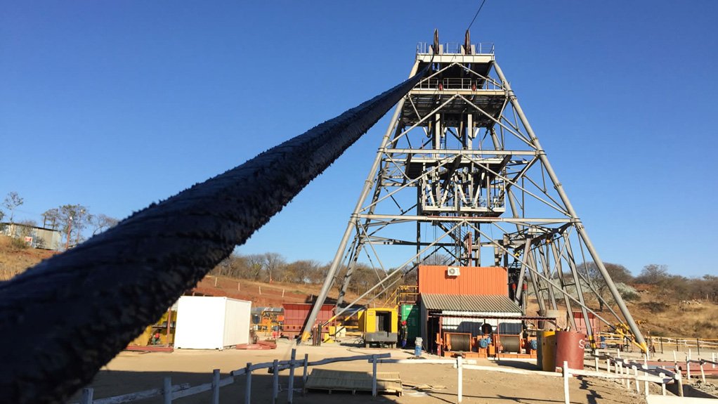 An image showing the Blanket mine's central shaft 