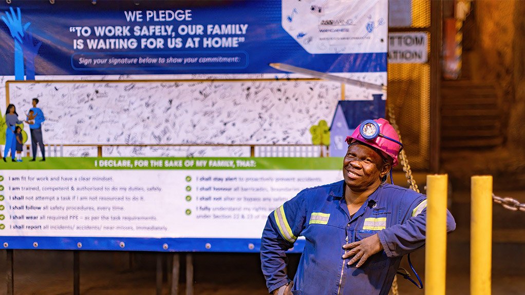 Safety promotion at Black Rock's Nchwaning mine.