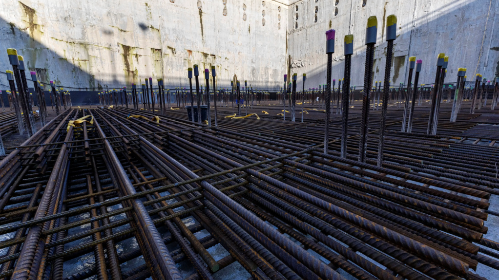 Image of rebar foundation at Pallas project