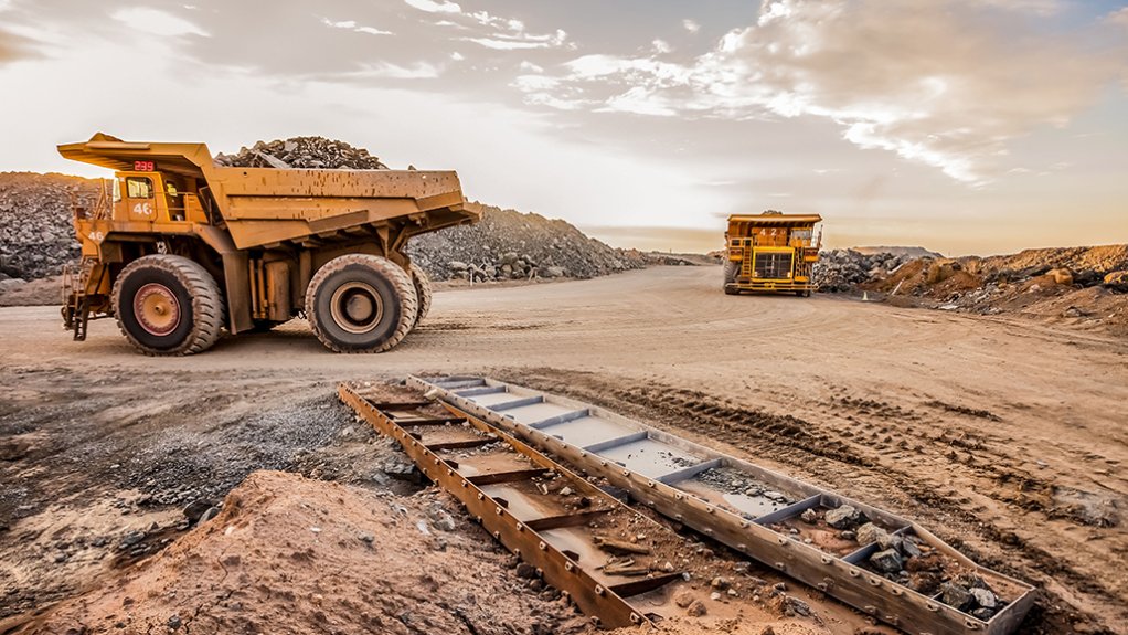 Yellow equipment on mining site