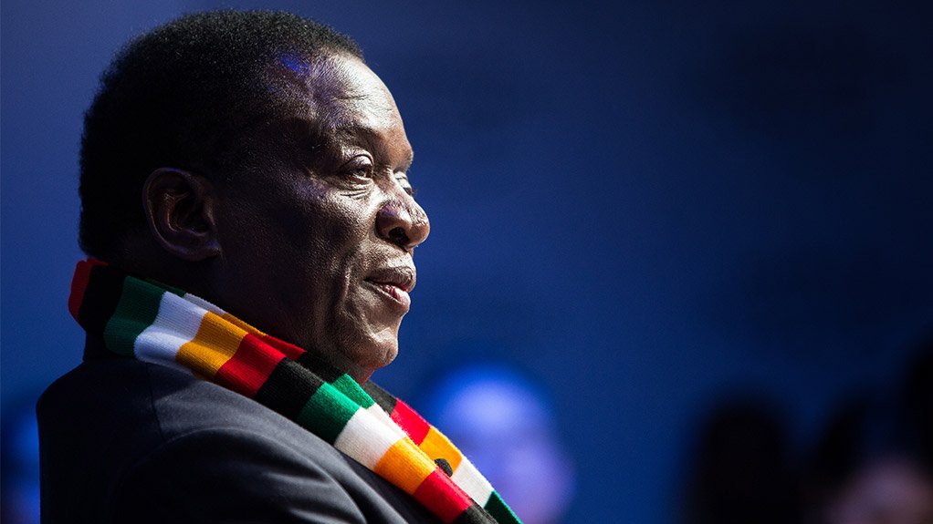 An image of Zimbabwe president Emmerson Dambudzo Mnangagwa
