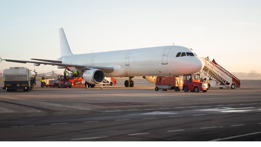 Aircraft on runway.