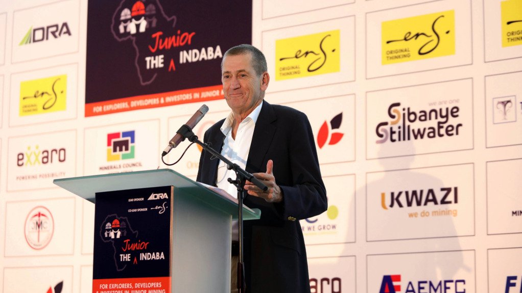 An image of a convenor speaking at an industry event