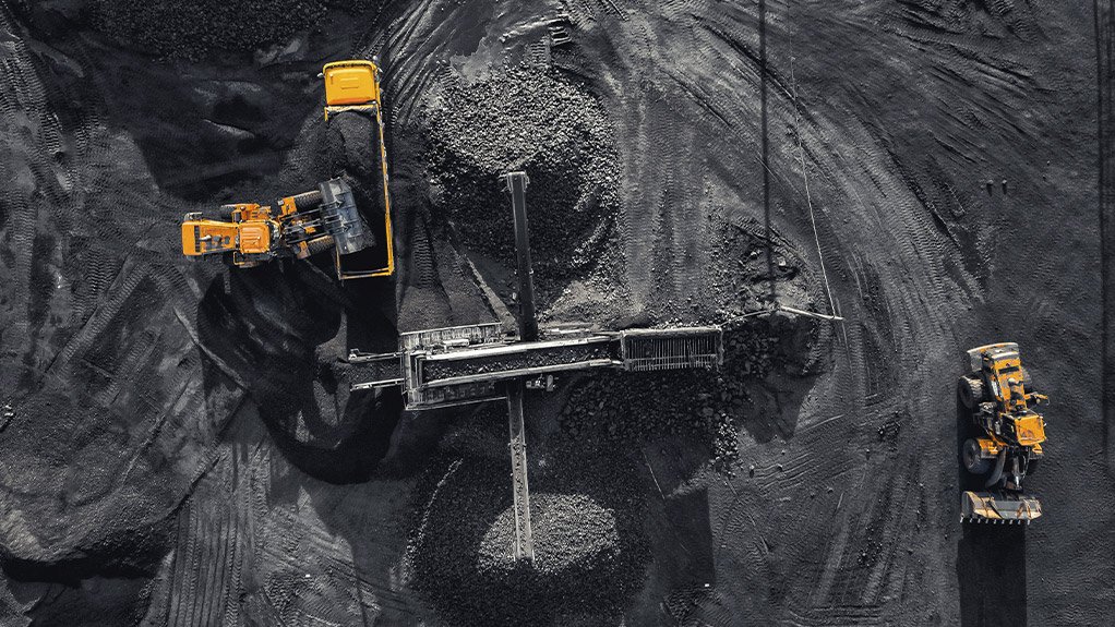 Mining site aerial shot