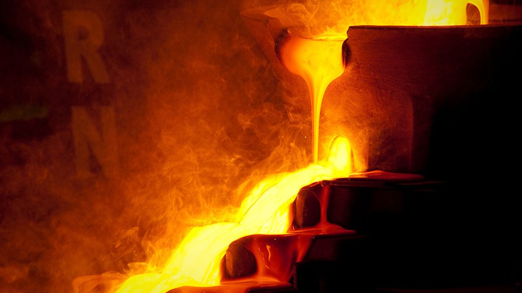 A gold pour