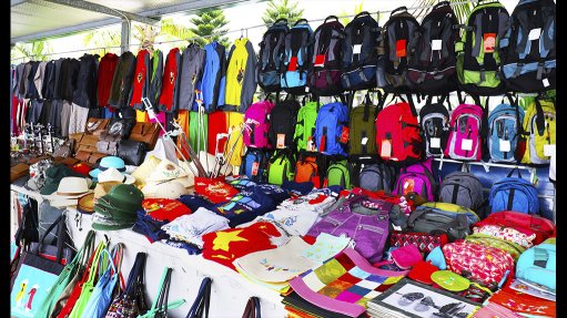 Counterfeit goods at a street market
