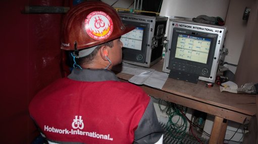 A Hotwork employee monitors the systems in place. 