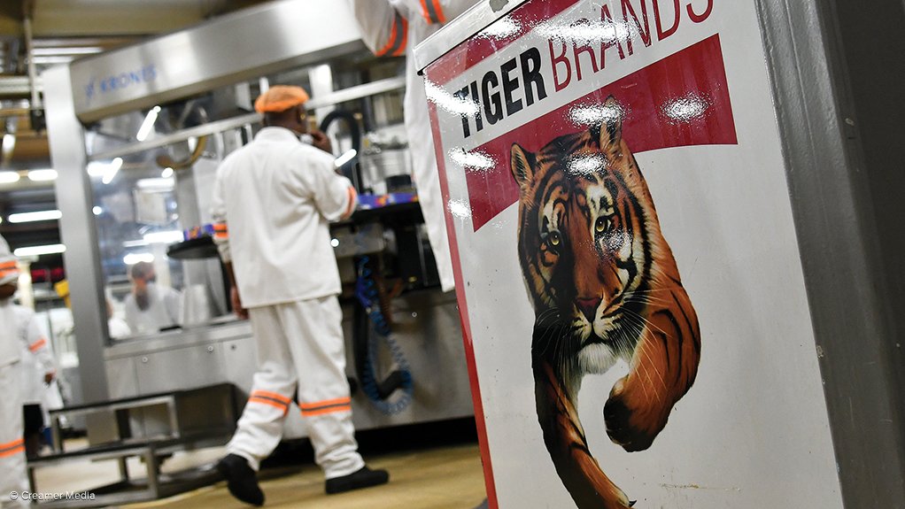 Tiger Brands sign in factory