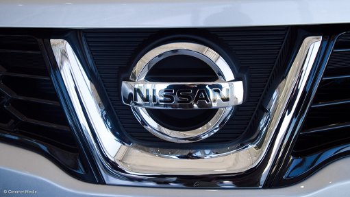 The front of a Nissan vehicle