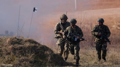Soldiers training