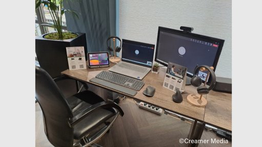 An image of a Logitech workdesk 