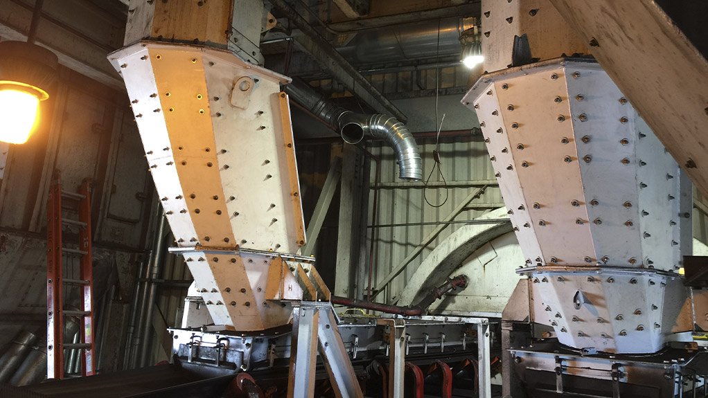 The Weba Chute Systems Superflow chute design, expertly engineered for high-performance and efficient material transfer