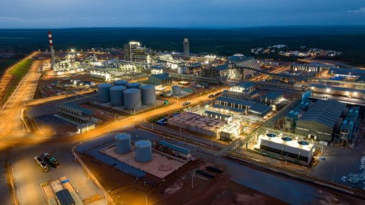 The Kakula mine forms part of the Kamoa-Kakula complex. Pictured is the operation's smelter. 