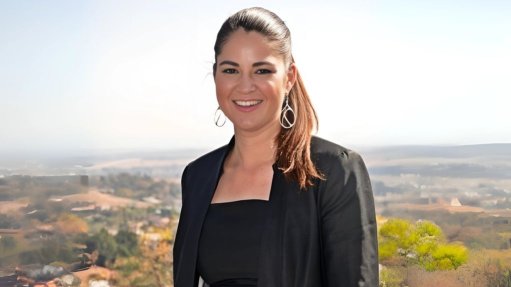 Lara Smith at a mining site in Mozambique. 