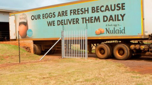 Nulaid-branded egg truck