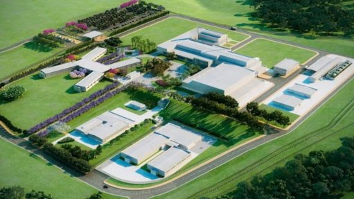 An artist’s impression of the reactor site.