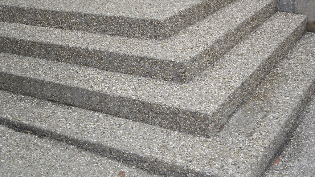 Durable and visually appealing, exposed aggregate offers a textured non-slip surface, combining safety and style for high-traffic public spaces