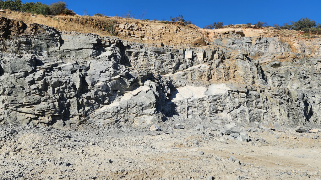 An image of a rock formation at a quarry