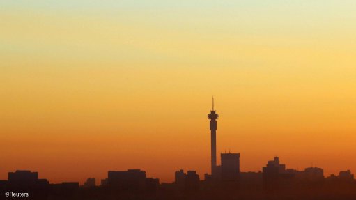 Joburg skyline with the Hillbrow tower