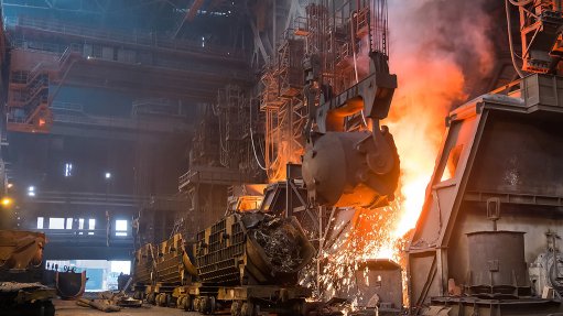 An image of steel production 