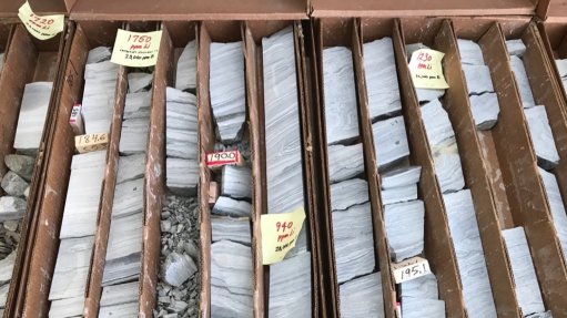 Image of drill core from the Rhyolite Ridge project
