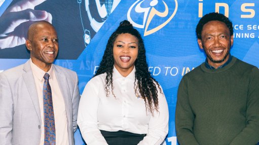 MQA CEO Dr Thabo Mashongoane, INSETA CEO Gugu Mkhize and RMA Group CEO Mandla Shezi