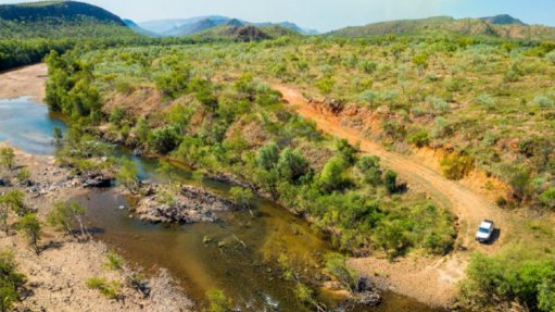 Photo of the existing historical Speewah access tracks at the Dunham River crossing.