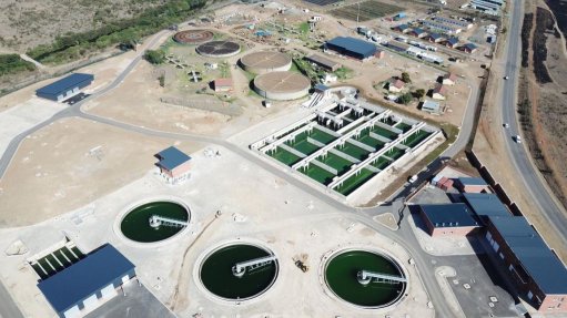 an ariel view of the Zwelitsha Waterwaste Treatment Works site