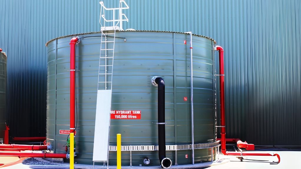 Big steel tanks on site