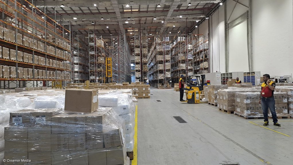 An image of DHL's warehouse in Dubai