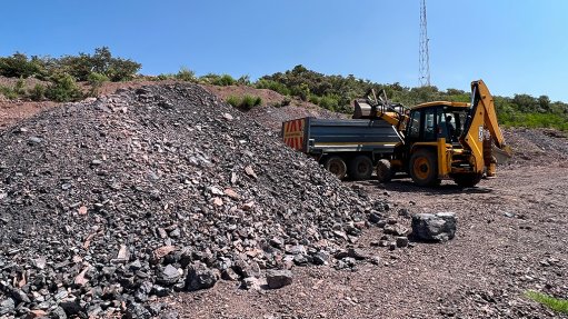 Equipment in use at the K.Hill project in Botswana